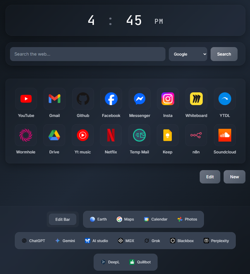 Screenshot 1 of NewTab 3.1.1